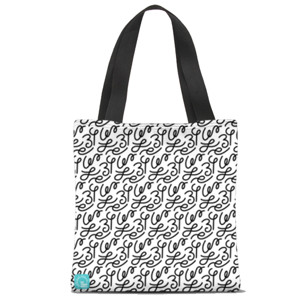 Tas Tote Fullprint Twirl Pattern