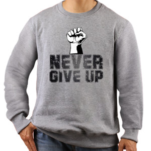 Jaket Sweater Never Give Up