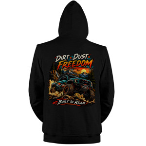 Jaket Hoodie DIRT, DUST, FREEDOM BUILT TO ROAM