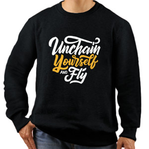 Jaket Sweater Motivasi - Unchain Your Self And Fly
