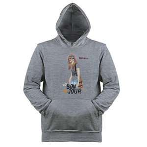 Jaket Hoodie gadis preancis