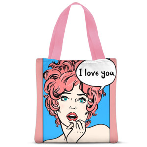 Tas Tote Fullprint I Love You
