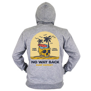 Hoodie Zipper No way back surfing