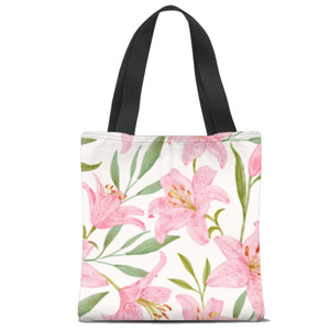 Tas Tote Fullprint Bunga