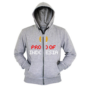 Hoodie Zipper Pixel Proud of Indonesia
