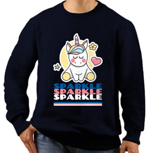 Jaket Sweater RedMango Sparkle Graphic Sweatshirt