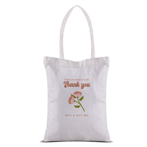 Tas Tote Pink flower Reduce your plastic use 