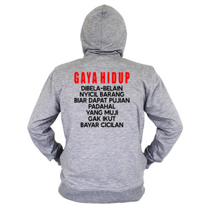 Hoodie Zipper Gaya Hidup