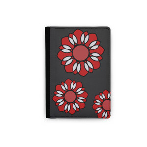 Dompet Passport Bunga Merah (Red Flower)