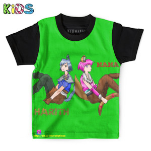 Kaos Anak Full-Print Harith & Nana