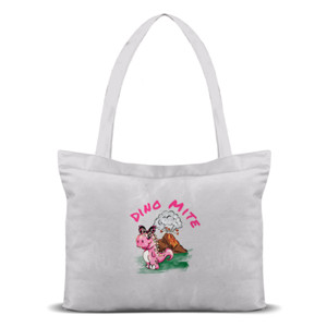 Tas Tote Dino Mite pink
