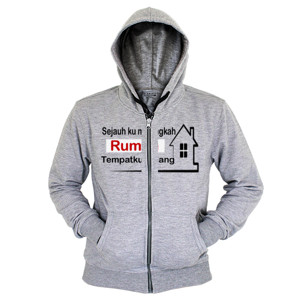 Hoodie Zipper KAOS TRAVELLER KODE HOUSE