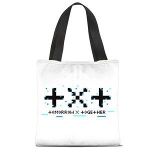 Tas Tote Fullprint TXT1 | TXT Logo Pixel Blue Desain