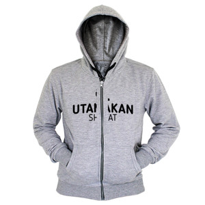 Hoodie Zipper Utamakan Sholat