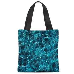 Tas Tote Fullprint Camo Aqua