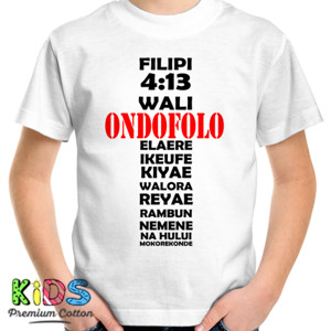 Kaos Ayat Alkitab Bahasa Sentani