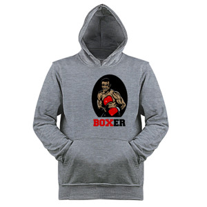 Jaket Hoodie Boxer Illustration
