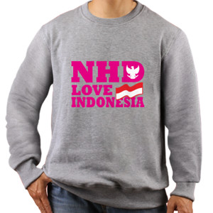 Jaket Sweater NHD LOVE INDONESIA Pink