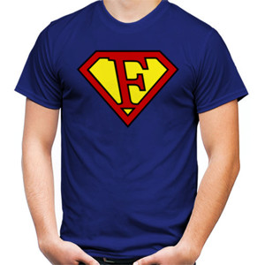 Kaos F Letter Superman