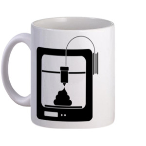 Mug Mug 3D Print F3ces Black