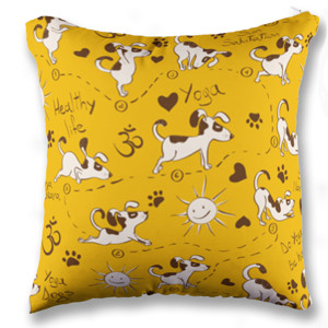 Bantal Yoga Dogs (Orange)