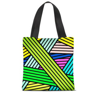 Tas Tote Fullprint COLORFUL STRIPES