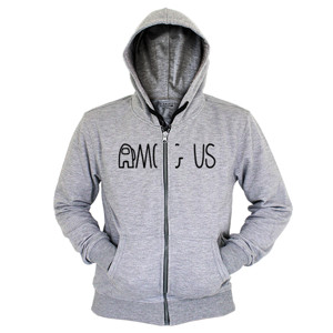 Hoodie Zipper Kaos Among Us - Logo (CLAMS01) 