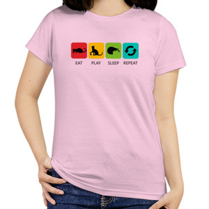 Kaos Eat -Play-Sleep-Repeat - Women - Latar Cerah