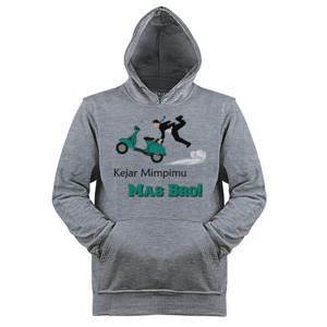 Jaket Hoodie Kejar Mimpi menaiki Vespa