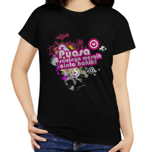 Kaos Design Meraih Cinta Hakiki pink