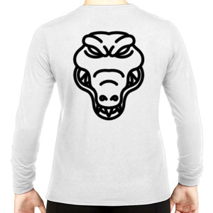 Kaos ilustrasi Kepala buaya hitam