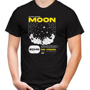 Kaos Moon With Slogan