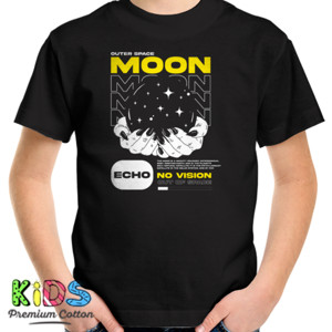 Kaos Moon With Slogan