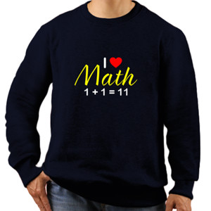 Jaket Sweater Kaos - I Love Math