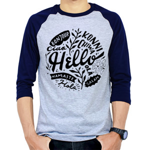Kaos Raglan Hello