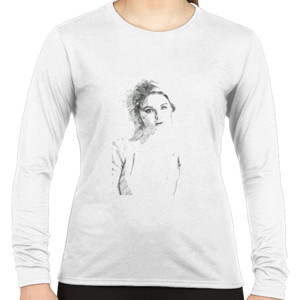 Kaos 4.front_Beauty_woman_sket_pencil_white_hery