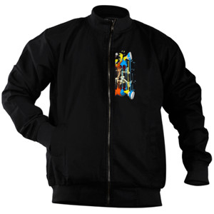 Jaket Bomber Bart Cartoon skeleton