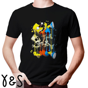 Kaos Bart Cartoon skeleton