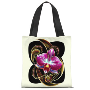 Tas Tote Fullprint Bunga Anggrek