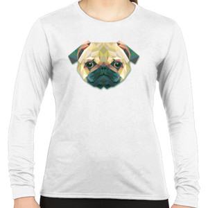 Kaos Dog Face Triangle Art 