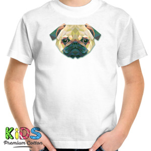 Kaos Dog Face Triangle Art 