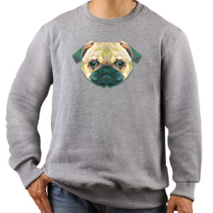 Jaket Sweater Dog Face Triangle Art 