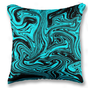 Bantal Sofa Black Tosca Liquify Marble -Customic47