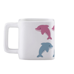 Mug Kotak Dolphin - Mug Kotak by Co_mbro