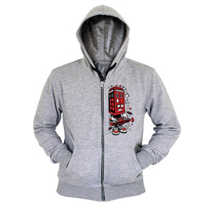 Hoodie Zipper Police Box DJ