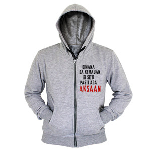 Hoodie Zipper Wearthememo T-Shirt Dimana Ada Kemauan