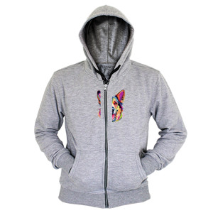Hoodie Zipper Kaos Gambar Anjing 068