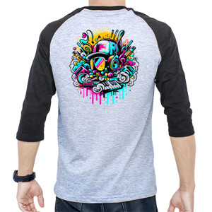Kaos Raglan Premium - Seni Graffiti Musik #002