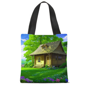 Tas Tote Fullprint Rumah kayu