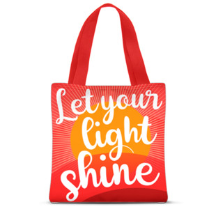 Tas Tote Fullprint Let Your Light Shine
